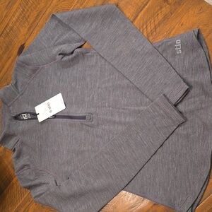 Stio womens half-zip, size small, magnet heather